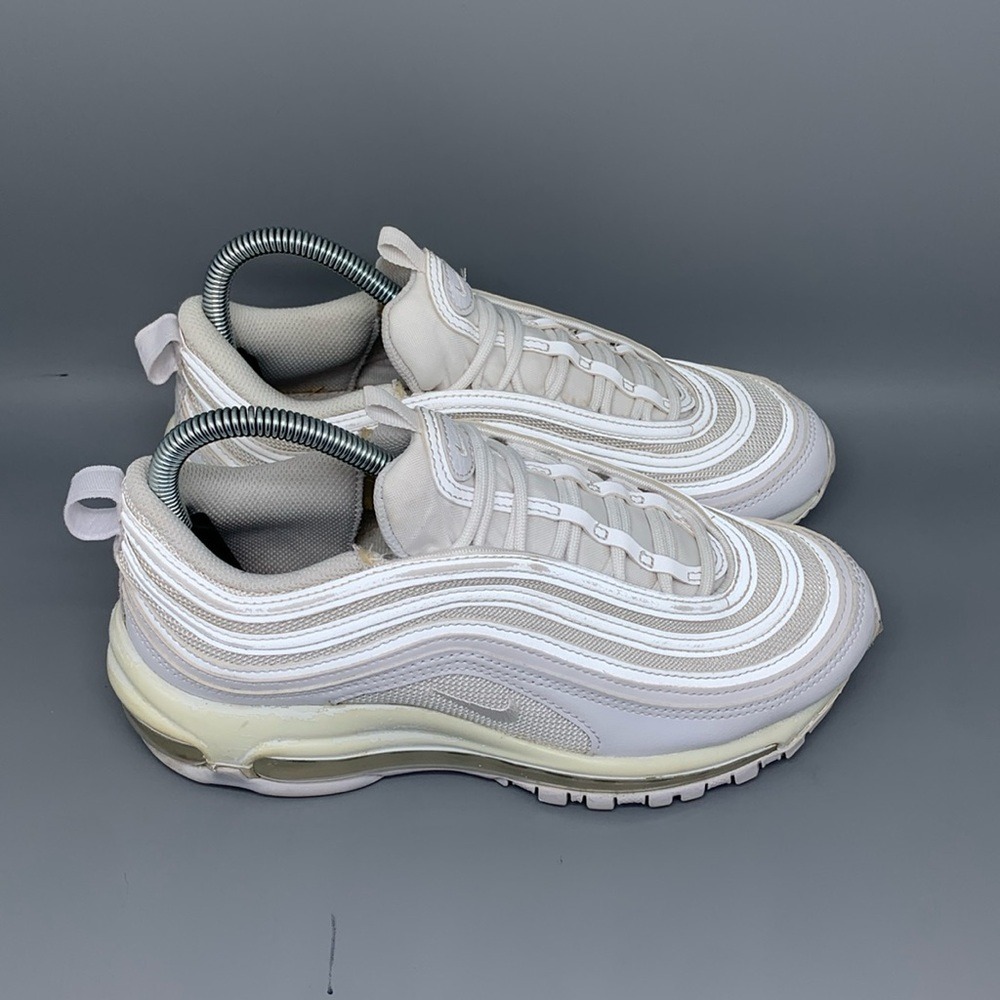 Nike Air Max 97 Triple White Running Shoes DH8016-100 Women's Sz 7.5